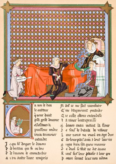 Adenez, il re dei menestrelli, 1878 da English School