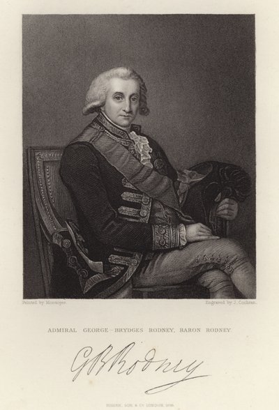 Ammiraglio George Brydges Rodney da English School