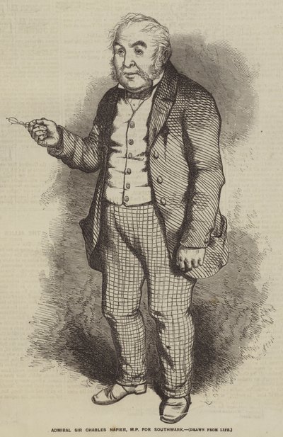 Ammiraglio Sir Charles Napier, MP per Southwark da English School