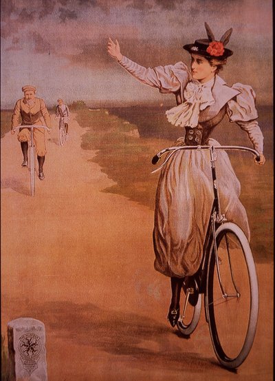 Pubblicità per biciclette Humber, c.1898 da English School