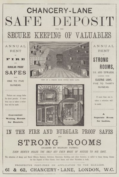 Pubblicità, Chancery-Lane Safe Deposit da English School