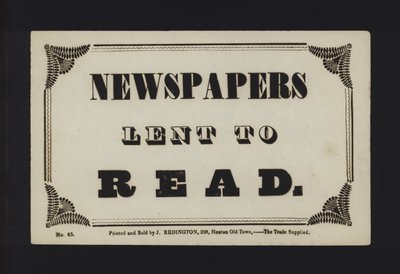 Annuncio: Giornali prestati per la lettura da English School