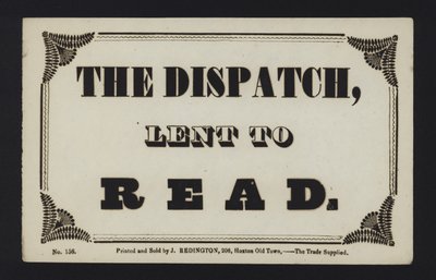 Annuncio: Il Despatch prestato per la lettura da English School