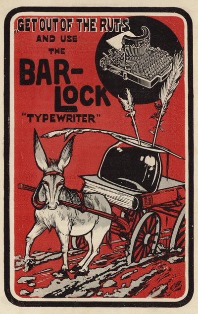 Pubblicità per le macchine da scrivere Bar-Lock da English School