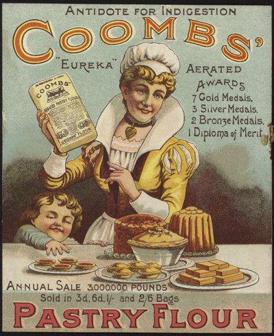 Pubblicità per la Farina di Pasticceria Coombs da English School