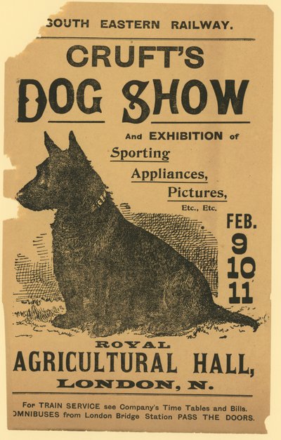 Pubblicità per la Mostra Canina di Crufts da English School