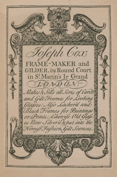 Pubblicità per Joseph Cox da English School