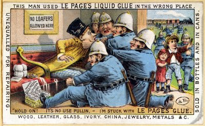 Pubblicità per Le Pages Liquid Glue, c.1890 da English School