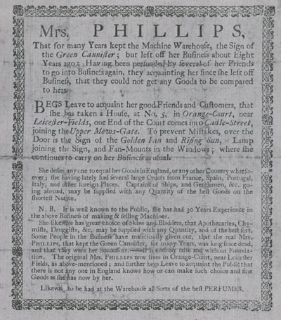 Pubblicità per Mrs Phillips da English School