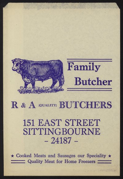 Pubblicità per R & A Butchers da English School