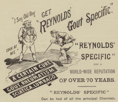 Pubblicità per il rimedio specifico di Reynolds da English School