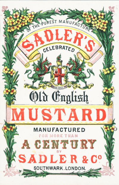 Pubblicità per Sadlers Old English Mustard da English School