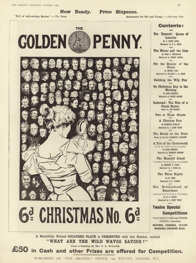 Pubblicità per il numero di Natale di The Golden Penny da English School