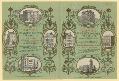 Pubblicità per la Royal Insurance Company da English School