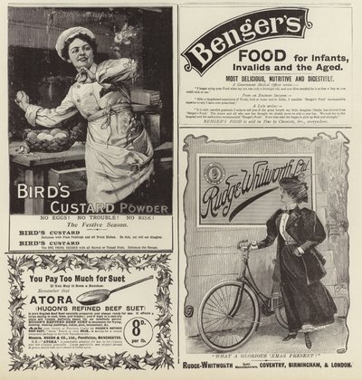 Pubblicità dal numero di Natale di The Graphic del 1896 da English School