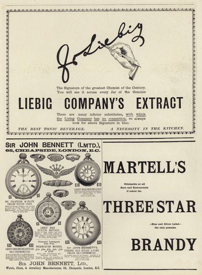 Pubblicità dal numero di Natale di The Graphic del 1897 da English School
