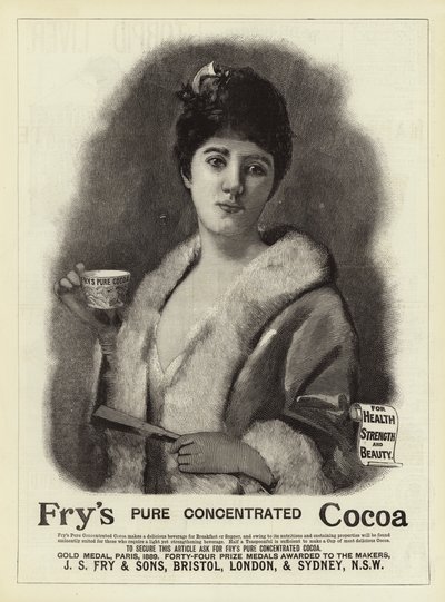 Pubblicità, cacao di Fry (incisione) da English School