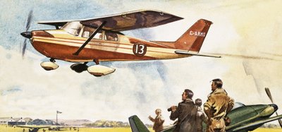 Aeroplano in volo nella Coppa del Re, iniziata nel 1922 da English School