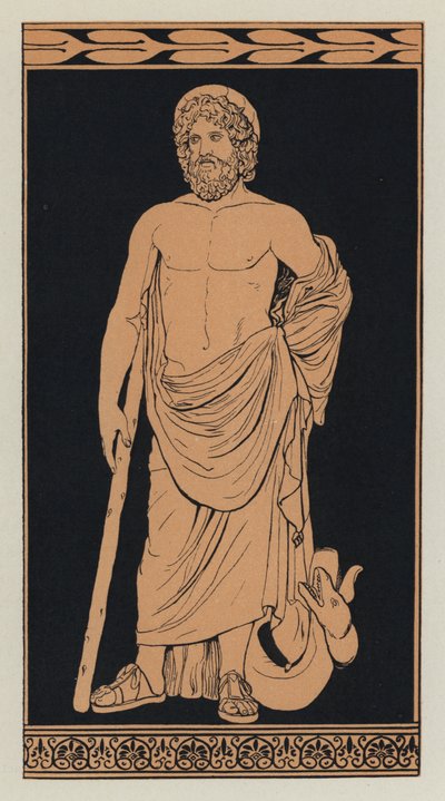 Esculapio (litografia a colori) da English School