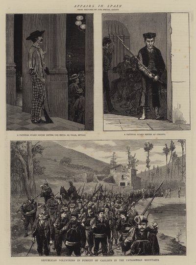 Affari in Spagna (incisione) da English School
