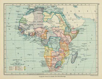 Africa (litografia a colori) da English School
