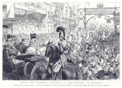 Dopo il matrimonio, 10 febbraio 1840, in viaggio verso Windsor da English School
