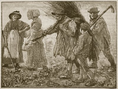 Lavoratori agricoli al tempo del Primo Parlamento della Riforma, illustrazione da Cassells Illustrated History of England da English School