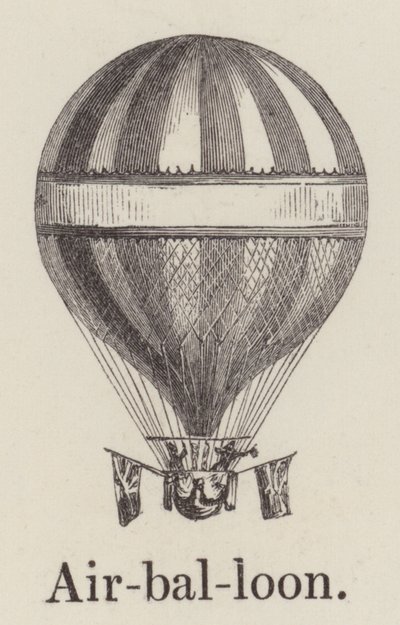 Mongolfiera (incisione) da English School