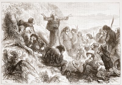 Adoratori albigesi sulle rive del Rodano, illustrazione da La storia del protestantesimo di James Aitken Wylie (1808-1890), pub. 1878 da English School