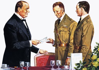 Alcock e Brown ricevono un premio da Winston Churchill da English School