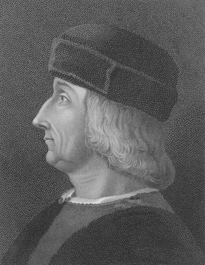 Aldo Manuzio, da un ritratto di Bellini da English School