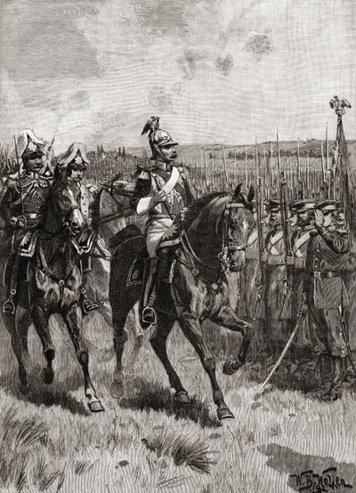 Alessandro II di Russia che rivede il suo esercito a Sebastopoli durante la Guerra di Crimea da English School
