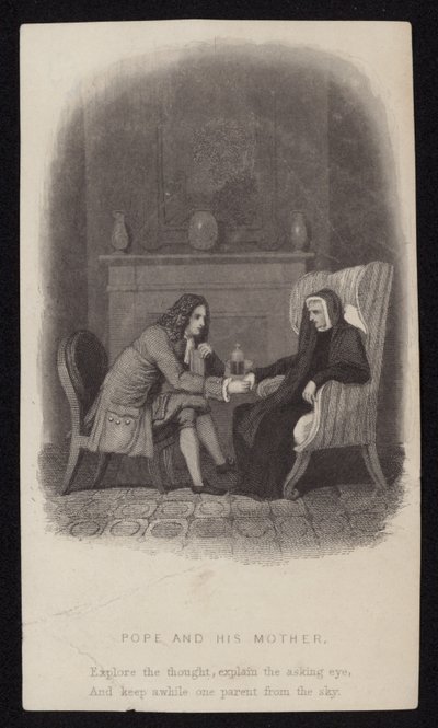 Alexander Pope e sua madre da English School