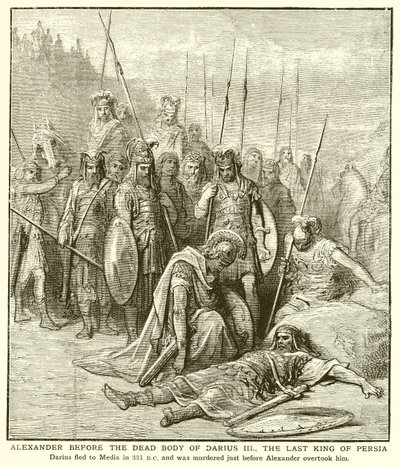 Alessandro davanti al corpo morto di Dario III, l