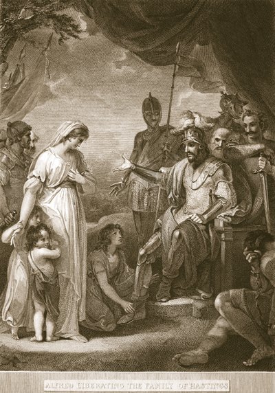 Alfredo libera la famiglia di Hastings, illustrazione da La storia d