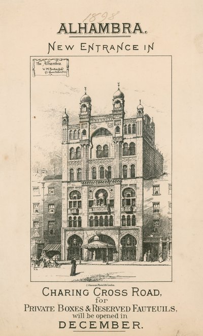 Teatro Alhambra, Londra, nuovo ingresso in Charing Cross Road da English School