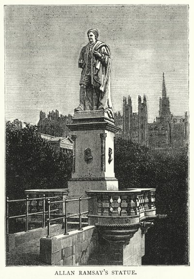 Statua di Allan Ramsay (incisione) da English School