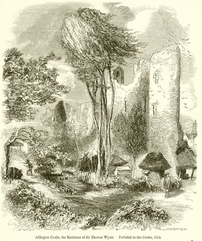 Castello di Allington, residenza di Sir Thomas Wyatt. Confiscato dalla Corona, 1554 da English School