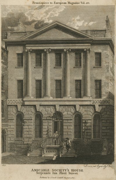 Casa della Società Amichevole, Serjeants Inn, Fleet Street, Londra da English School