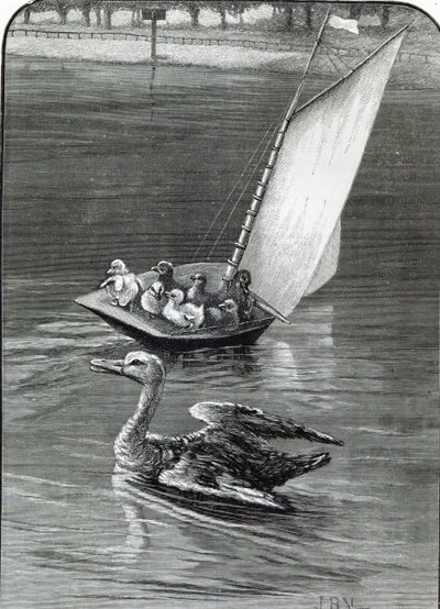 Una madre ansiosa, un incidente visto e disegnato al Round Pond, Kensington, da 