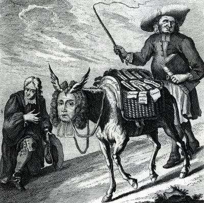 Un asino carico di preferenze ecclesiastiche, 1737 da English School