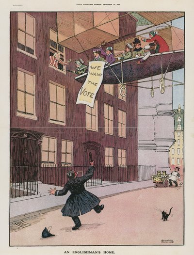 La casa degli inglesi (litografia a colori) da English School