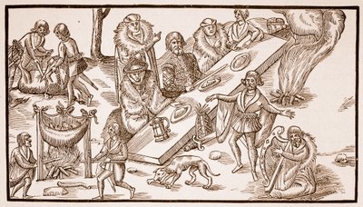 Un banchetto irlandese, 1581 da English School