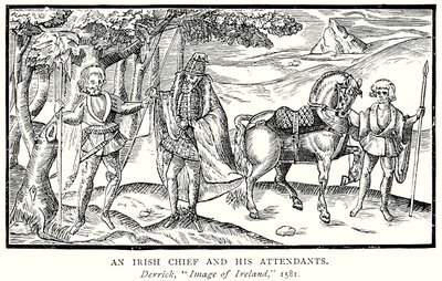 Un capo irlandese e i suoi aiutanti (incisione) da English School