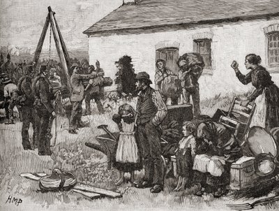 Una famiglia irlandese viene sfrattata dalla loro casa per mancato pagamento dell