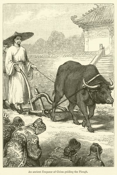 Un antico imperatore della Cina che guida l