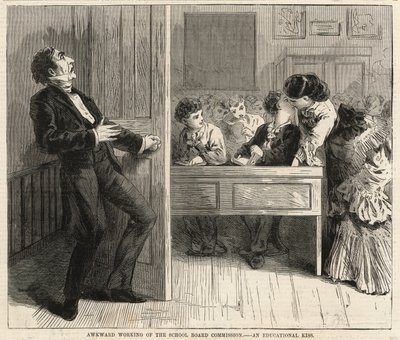 Un bacio educativo (incisione) da English School