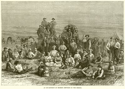 Un accampamento di convertiti mormoni nel deserto da English School