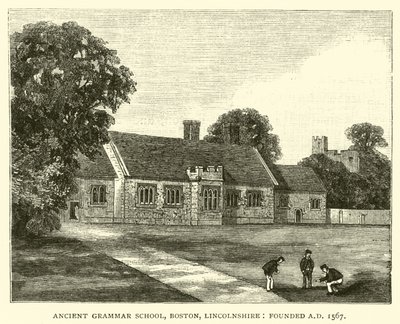 Antica Scuola di Grammatica, Boston, Lincolnshire, fondata nel 1567 da English School