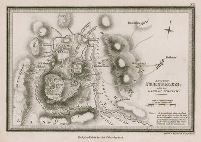 Antica Gerusalemme; con la Terra di Moriah da English School